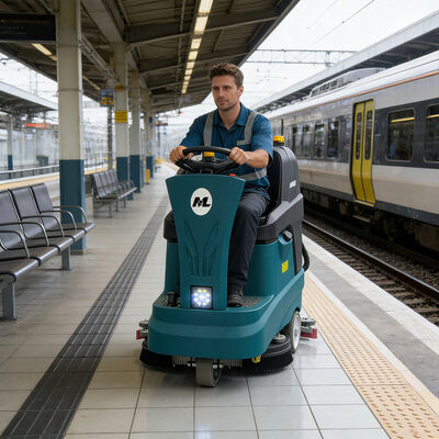 Buen precio Ride On Floor Scrubber Lavadora automática de limpieza 120 rpm en línea