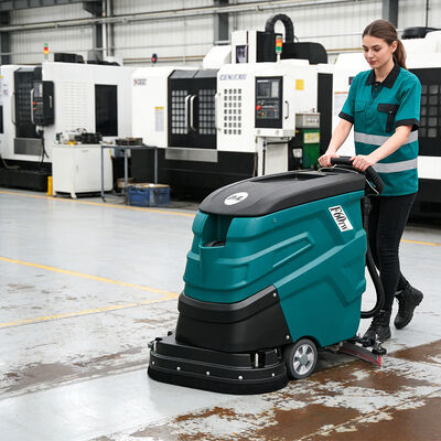 Giá tốt. Máy chà sàn đẩy tay thương mại hai bàn chải 155 vòng/phút, bình dung dịch 60L, hiệu suất làm sạch 3650 m²/h trực tuyến