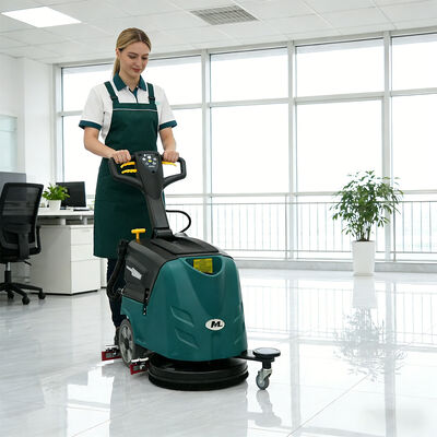 Bom preço Lavadora de pisos industrial e comercial de empurrar com bateria de gel/íon de lítio de 85Ah, autonomia de 5,5h, modo ECO on-line