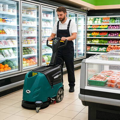 Bom preço Máquina de Lavar Pisos Comercial de Empurrar 120rpm Velocidade da Escova a Bateria on-line