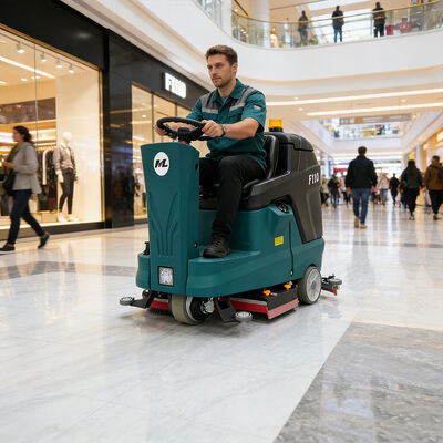 Good price Battery Powered Ride On Floor Scrubber 110L Tanks 6.5h Runtime Industrial Commercial Floor Cleaner online