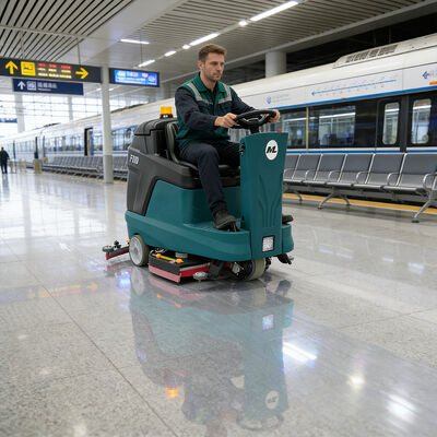 Bom preço 5500m2/h Ride On Floor Scrubber Battery Powered Industrial Commercial Floor Cleaning on-line