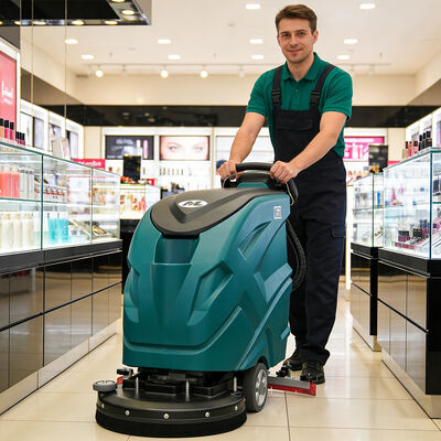 İyi bir fiyat. 500W Motor Endüstriyel Yürüyüş Arkasında Pürüzcü 83AH Pil çevrimiçi