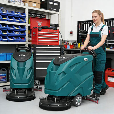 Buon prezzo 13.2Gal 50L Industrial Walk Behind Floor Scrubber Disegno della batteria 83AH in linea