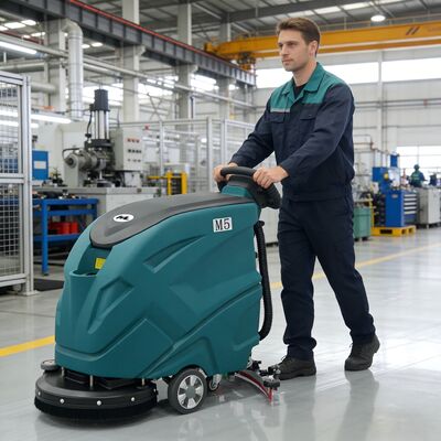 Bon prix 500W marche à la brosse derrière la machine à laver le sol 48L réservoir de solution 2000m2/h nettoyeur de sol commercial en ligne