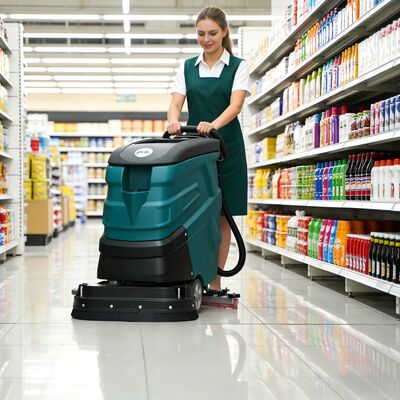 Bon prix Laveuse de sol autoportée commerciale, largeur de nettoyage 660 mm, raclette 830 mm, fonctionnement sur batterie 5H ECO en ligne