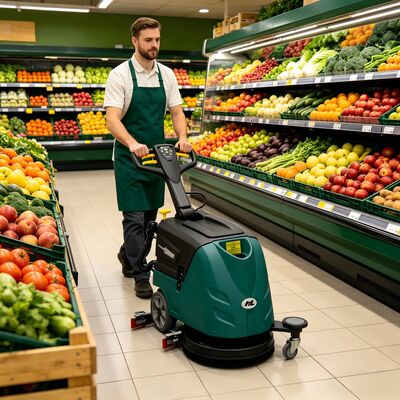 Tiết kiệm lao động đi lại sau máy rửa sàn kết hợp thiết kế nhỏ gọn và dễ vận hành để tăng năng suất làm sạch