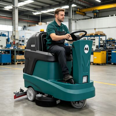 Buon prezzo Lavasciuga pavimenti industriale uomo a bordo con batteria da 103AH per uso in ristoranti in linea