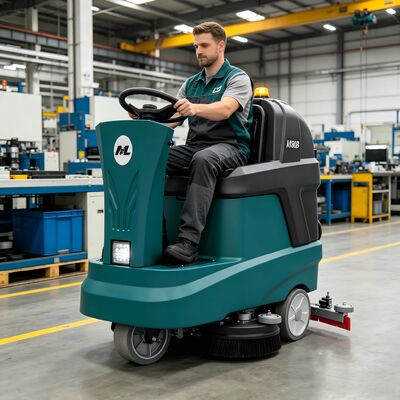 ราคาดี แบตเตอรี่ขับเคลื่อน Ride-on floor scrubber ยาวนาน 3 ชั่วโมง เวลาทํางาน เครื่องซักพื้นพาณิชย์ ออนไลน์