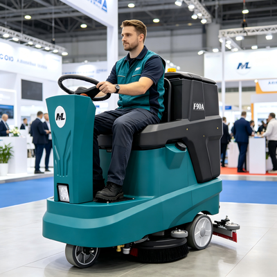 Guter Preis Ride On Floor Scrubber 4H Arbeitszeit F90A Großer Wassertank Gewerblicher Fußbodenwascher für Restaurantkrankenhaus Online